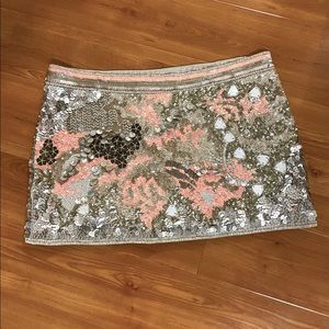 AllSaints hand-embellished mini skirt